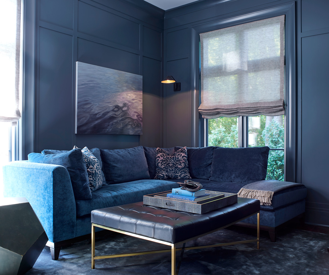 Living Room Design, blue aesthetic